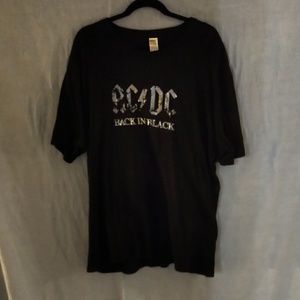 ACDC Back in Black Graphic Band Tee